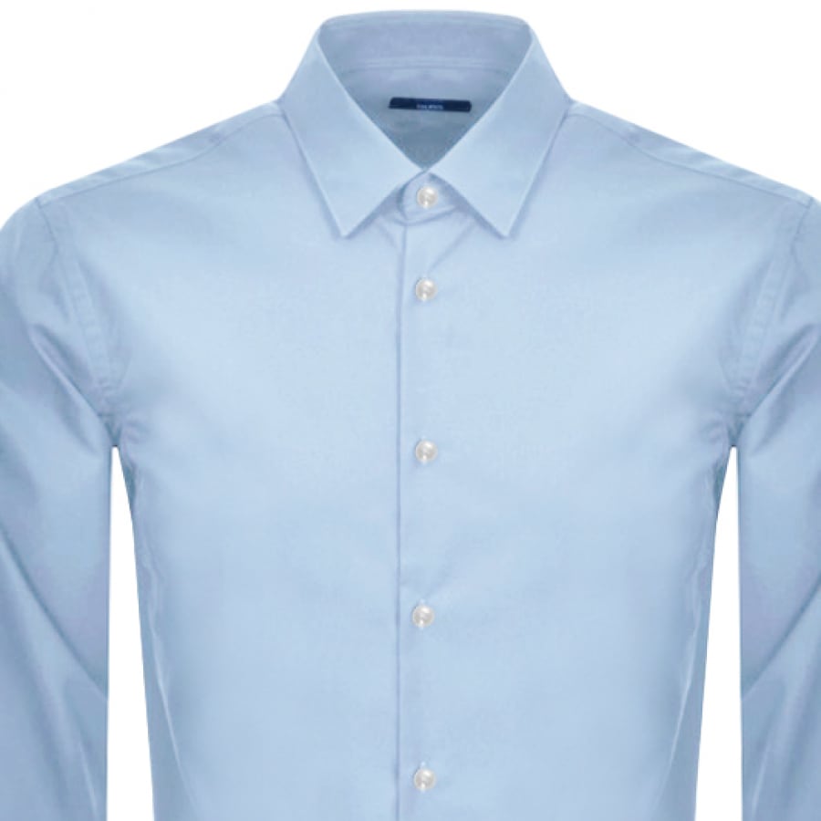 Alternative Image for ProductBOSS Isko Slim Fit Long Sleeve Shirt Blue2